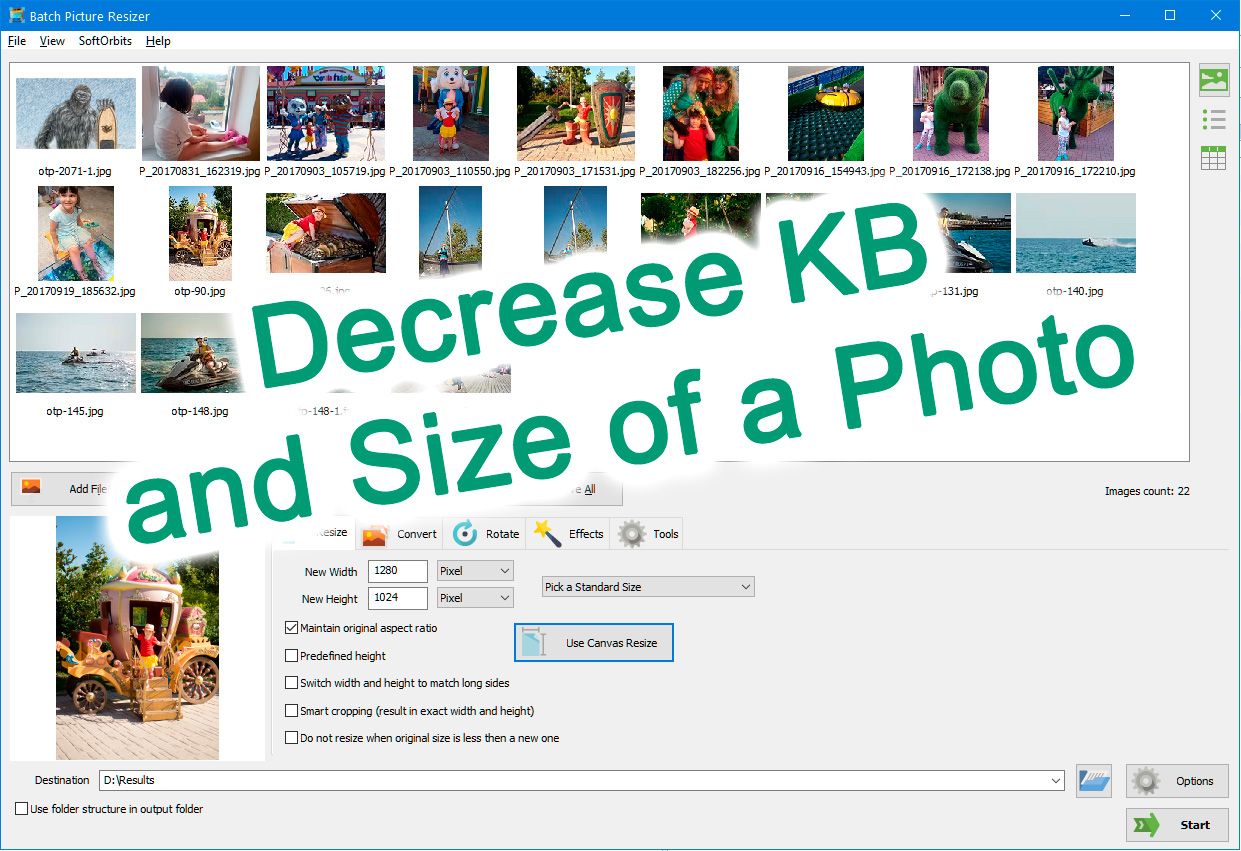 Μείωση των KB και του μεγέθους μιας φωτογραφίας..