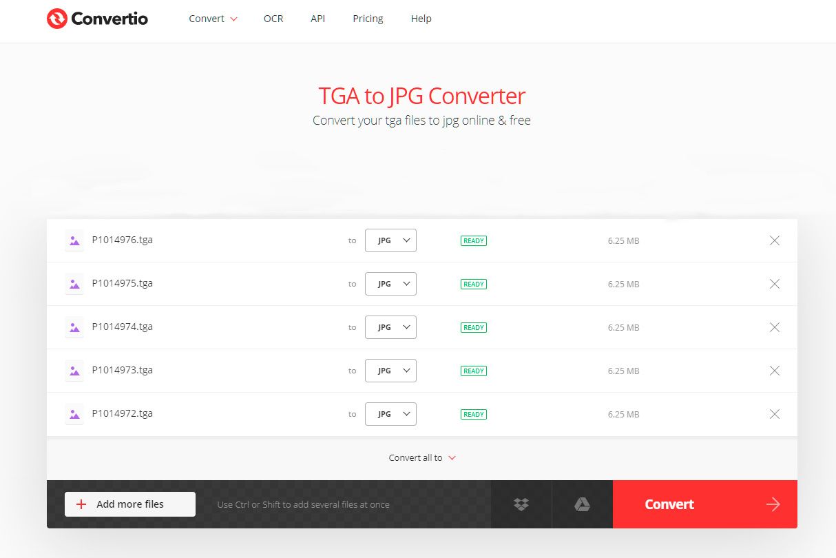 Μετατροπή πολλαπλών αρχείων TGA σε JPG δωρεάν..