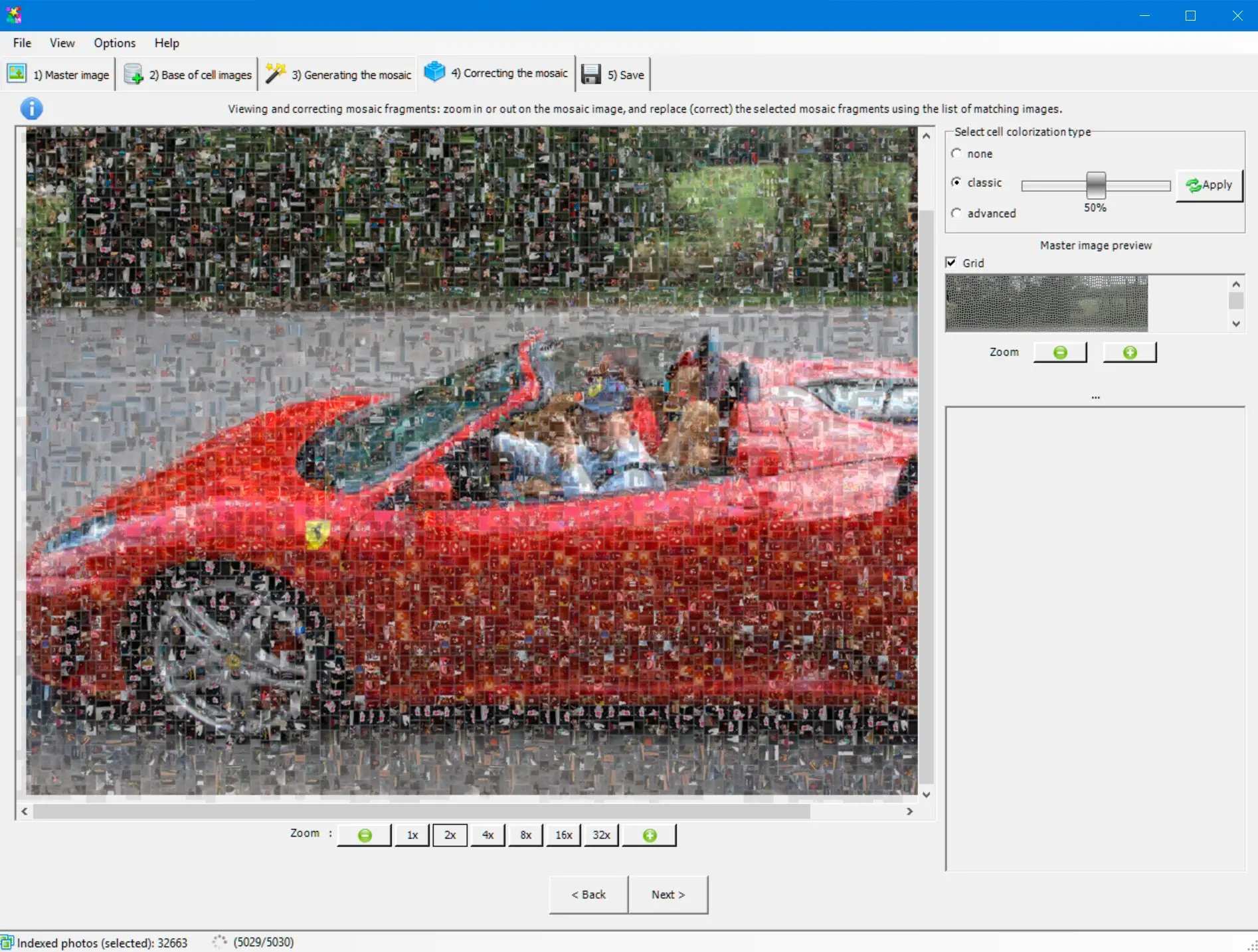 Photo Mosaic Software Στιγμιότυπο.